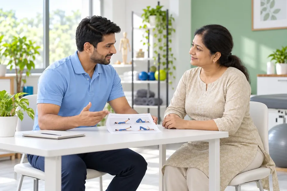 Illustrative personal physiotherapy consultation